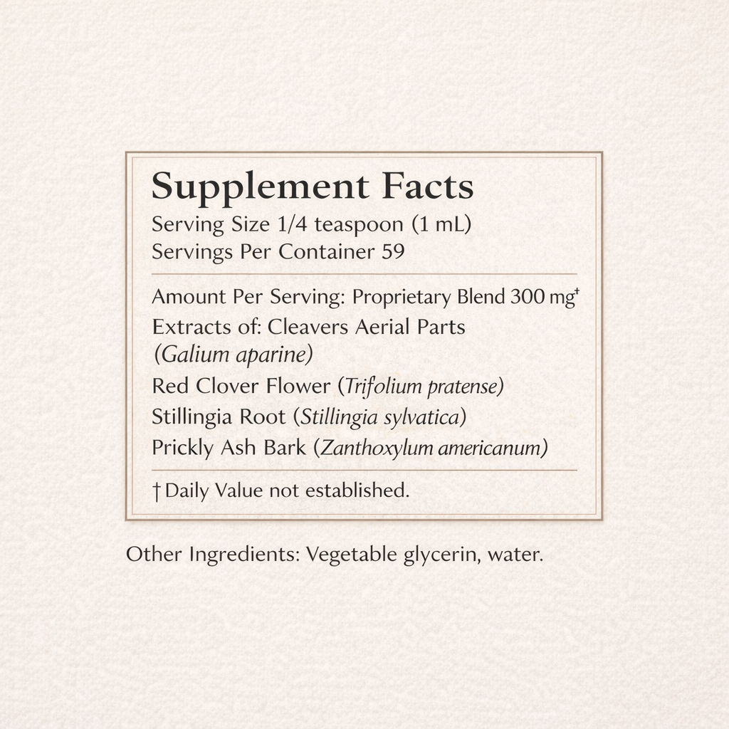 Lymphatic Herbal Oral Liquid Dietary Supplement